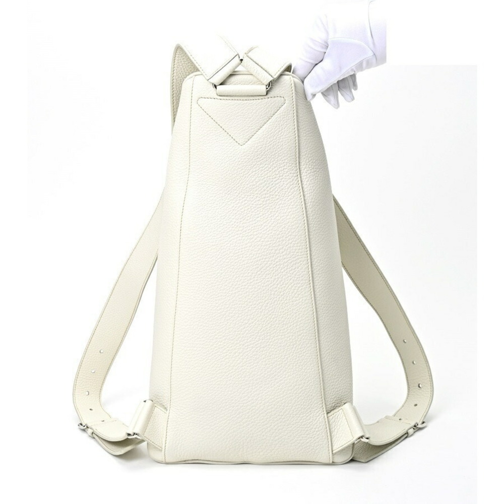 Prada Vitello White Triangle Backpack - image 4
